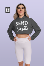 Load image into Gallery viewer, Send Nu(qo)des Crop Hoodie نقودز