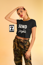 Load image into Gallery viewer, Send Nu(qo)des Women’s Crop Tee نقودز
