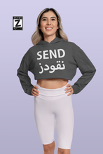 Load image into Gallery viewer, Send Nu(qo)des Crop Hoodie نقودز
